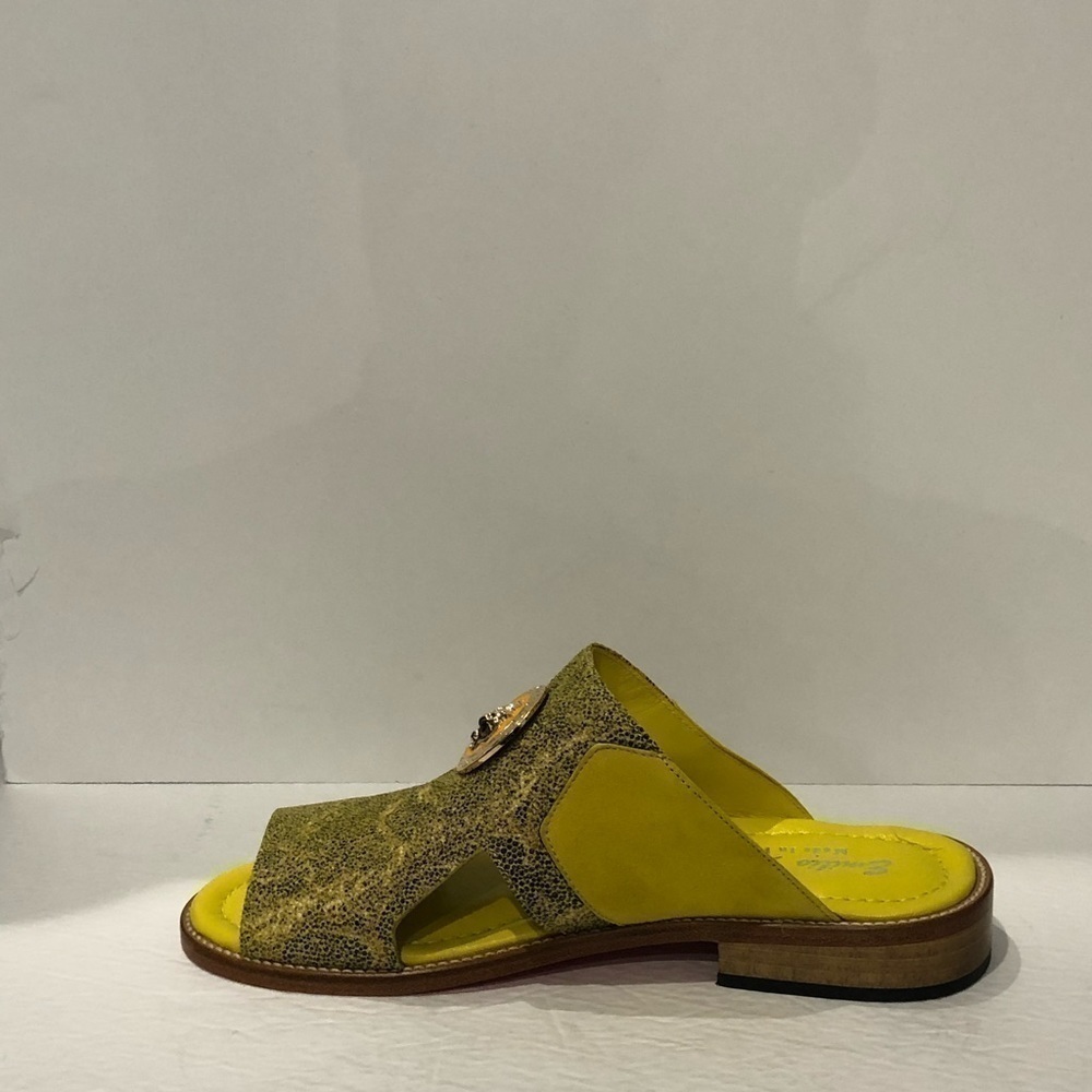Emilio Franco sandal shoes yellow stingray/suede - Picture 3 of 5